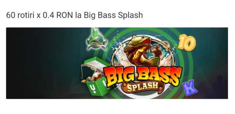 big bass splash rotiri unibet 60