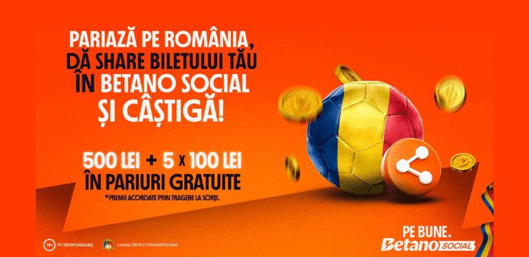 Betano Social - Pariază pe România și Câștigă